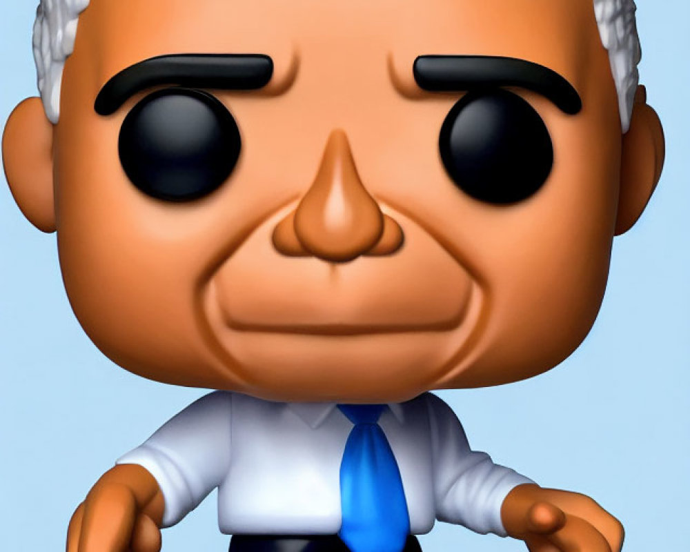 Exaggerated Vinyl Figure in Suit with Grey Hair