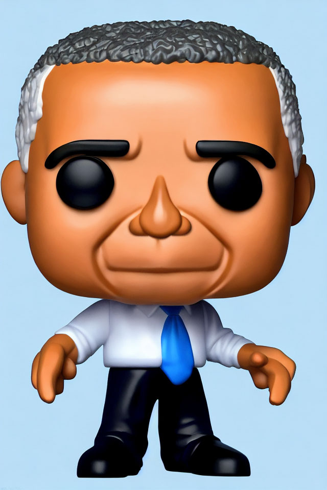 Exaggerated Vinyl Figure in Suit with Grey Hair