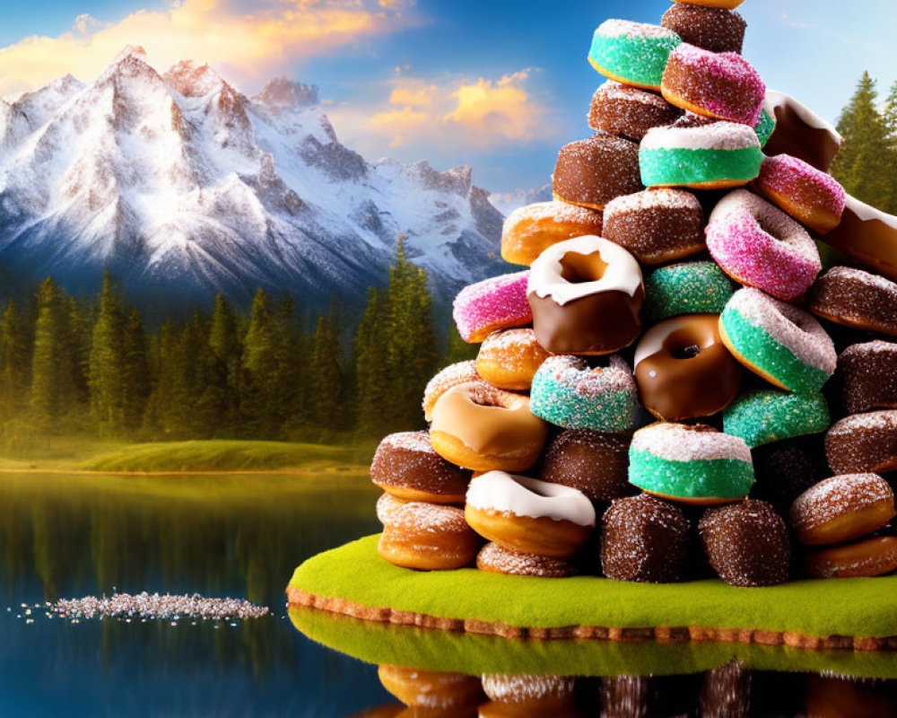 Colorful Donut Hill in Surreal Mountain Landscape