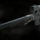 Ornate Dragon-Themed Rifle on Dark Background