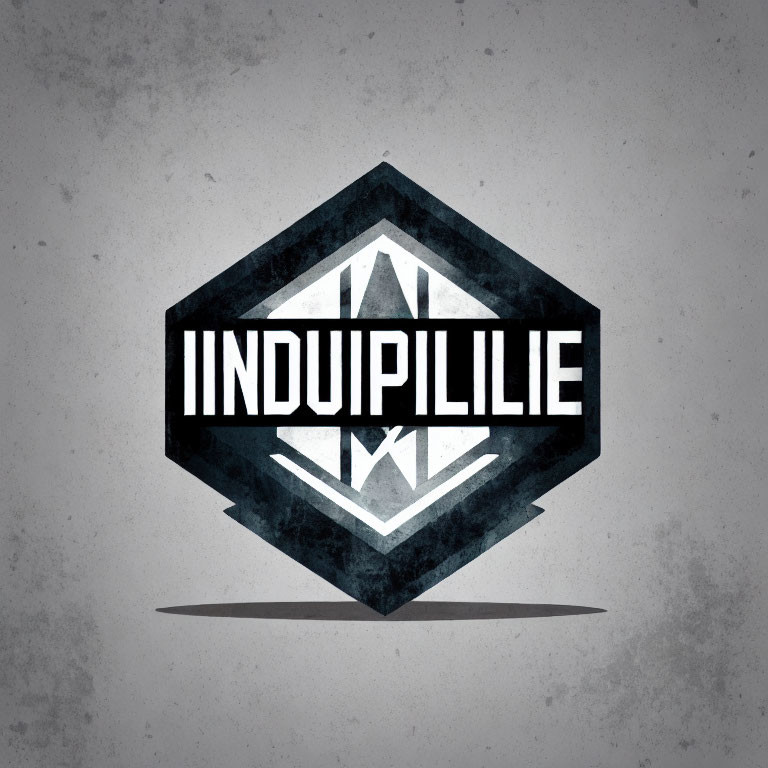 White Bold "INDUPIRLIE" Logo in Diamond Shape on Gray Background