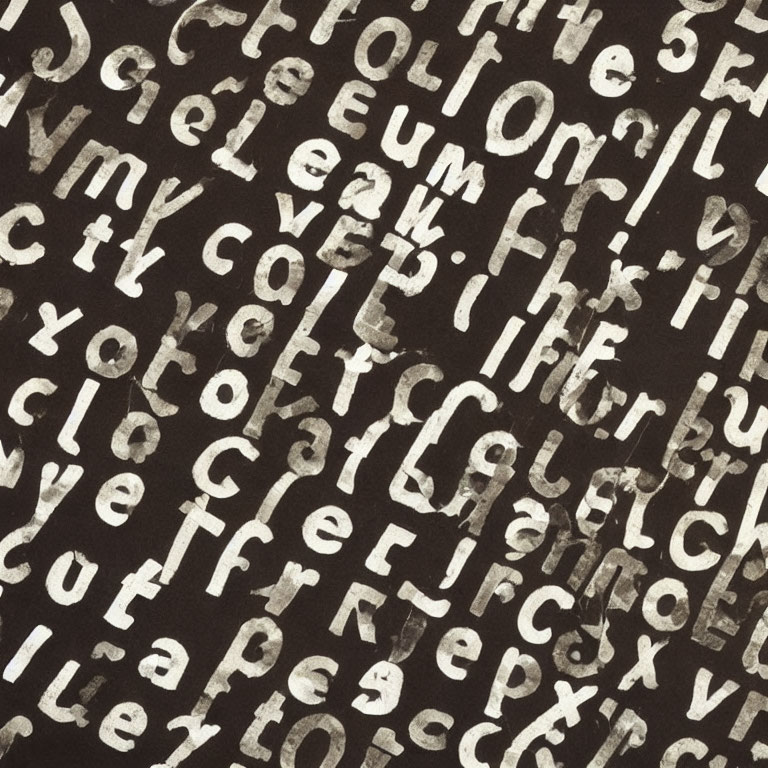 Abstract Sepia-Toned Image with Overlapping Letters