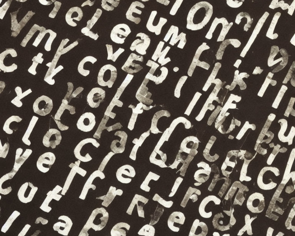 Abstract Sepia-Toned Image with Overlapping Letters