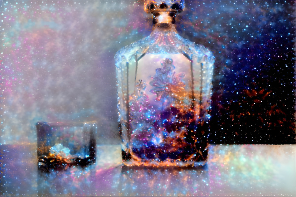 Bottle in starlight