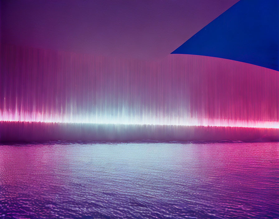 Vibrant Cascading Water Feature on Gradient Background