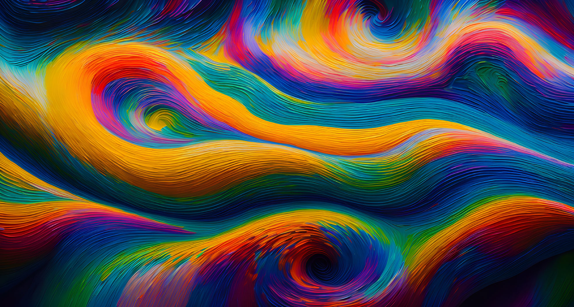 Abstract Swirling Colors Create Dynamic Wave Pattern