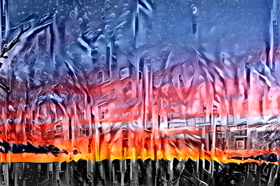 Ice-like Textured Sunset