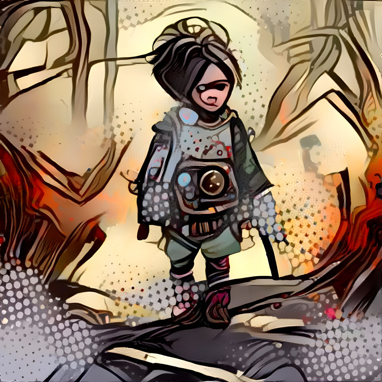 Post-apocalyptic toddler warlord 