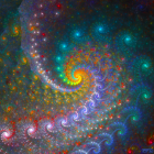 Colorful Spiral Fractal Image with Vibrant Patterns