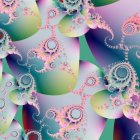 Colorful Fractal Image with Pastel Hues and Intricate Patterns