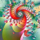 Colorful Fractal Art with Swirling Patterns