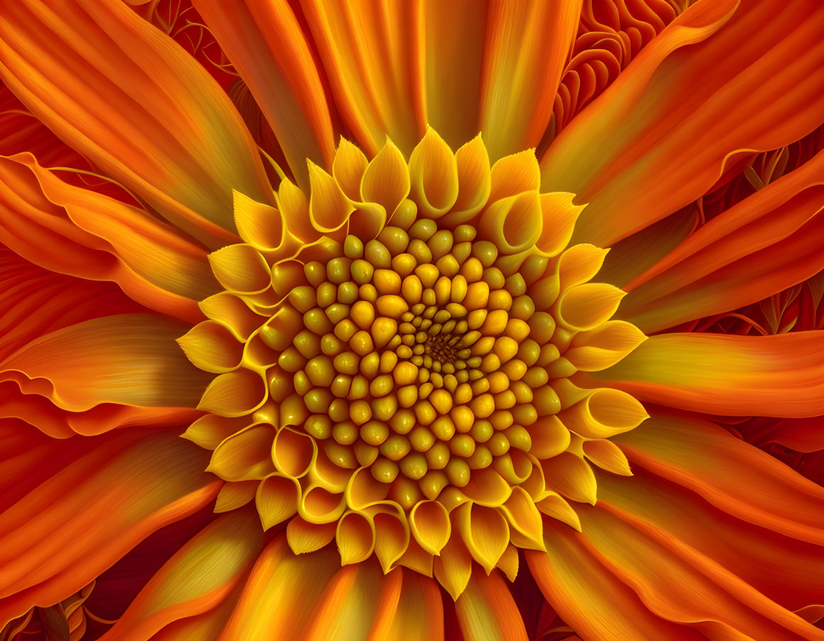Detailed Close-Up of Vibrant Sunflower Petals