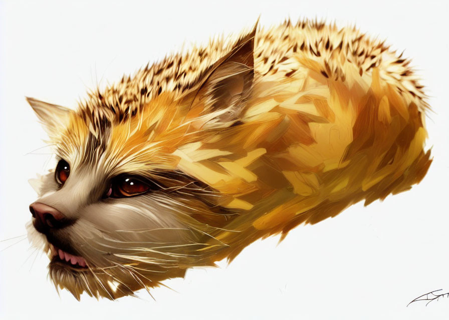 Illustration of creature with pineapple body and fox face.