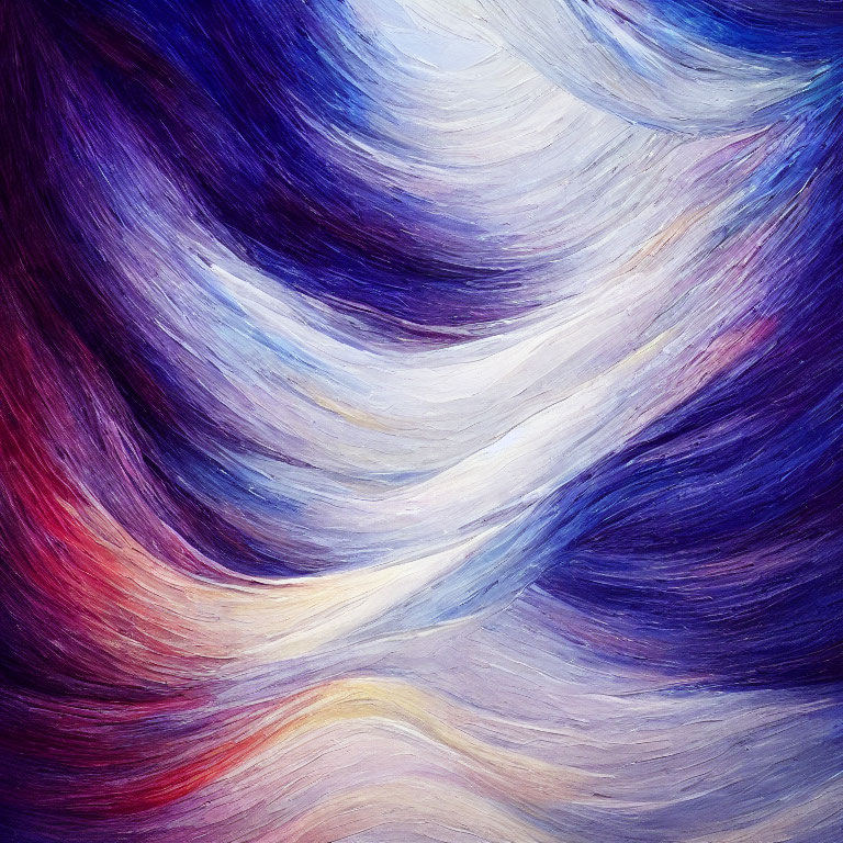 Colorful Abstract Art: Swirling Blue, Purple, White, and Pink Strokes