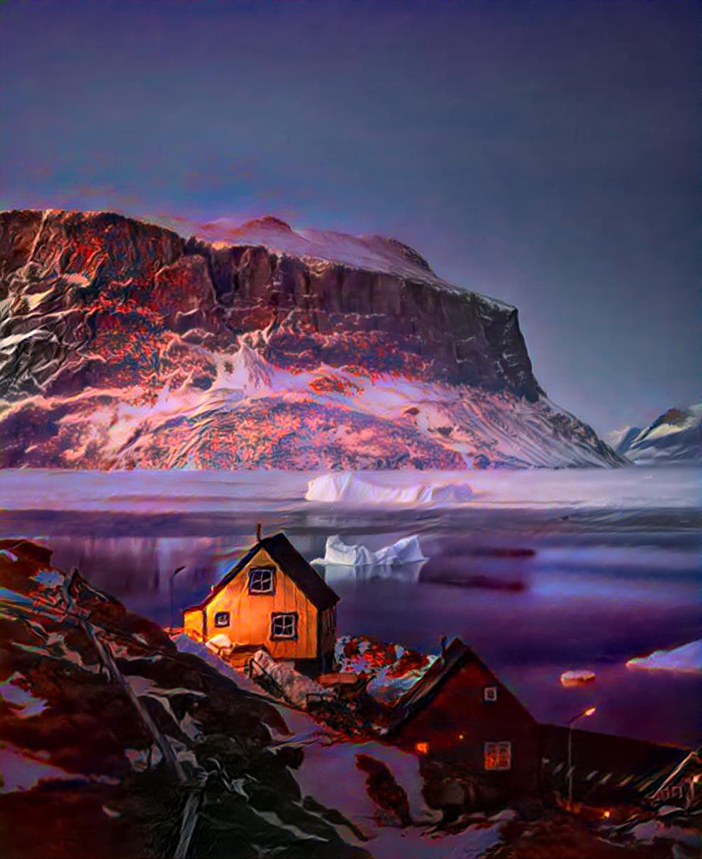 Deep Dream Late Summer Evening in Greenland