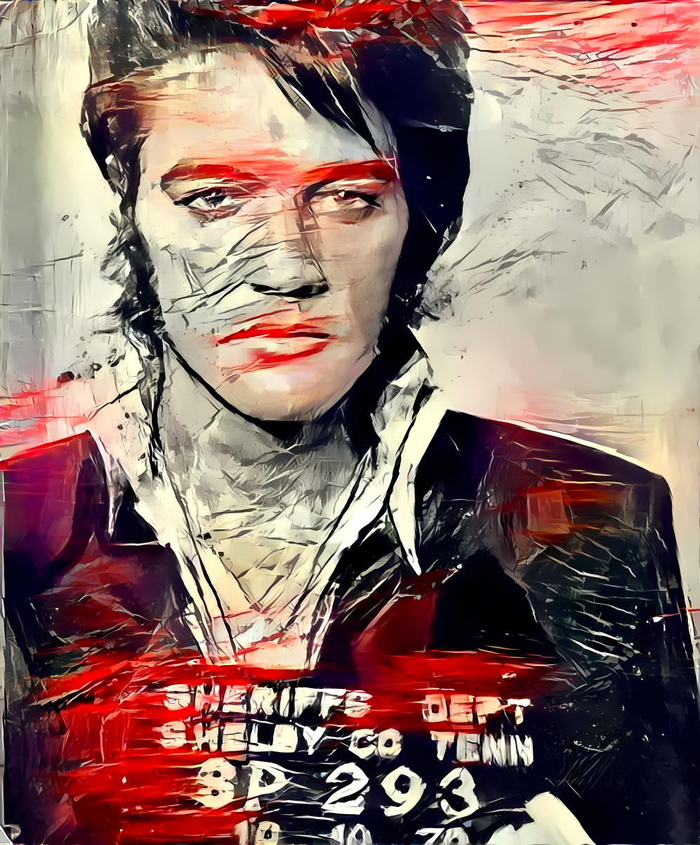 Elvis Deep Dream Mug Shot