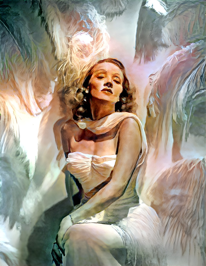 Deep Dreaming Marlene Dietrich 