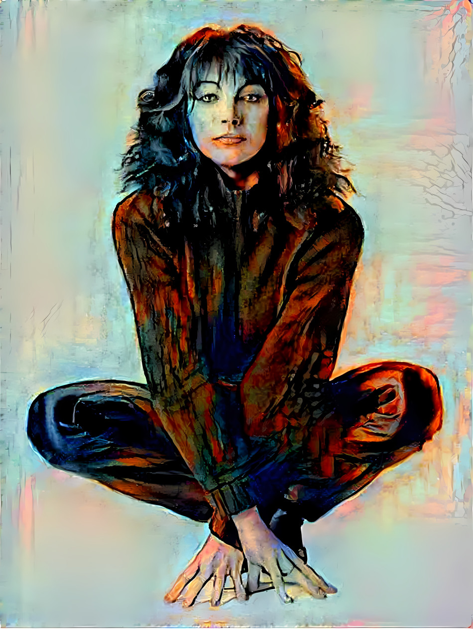 Kate Bush in Deep Dream Cat Pose