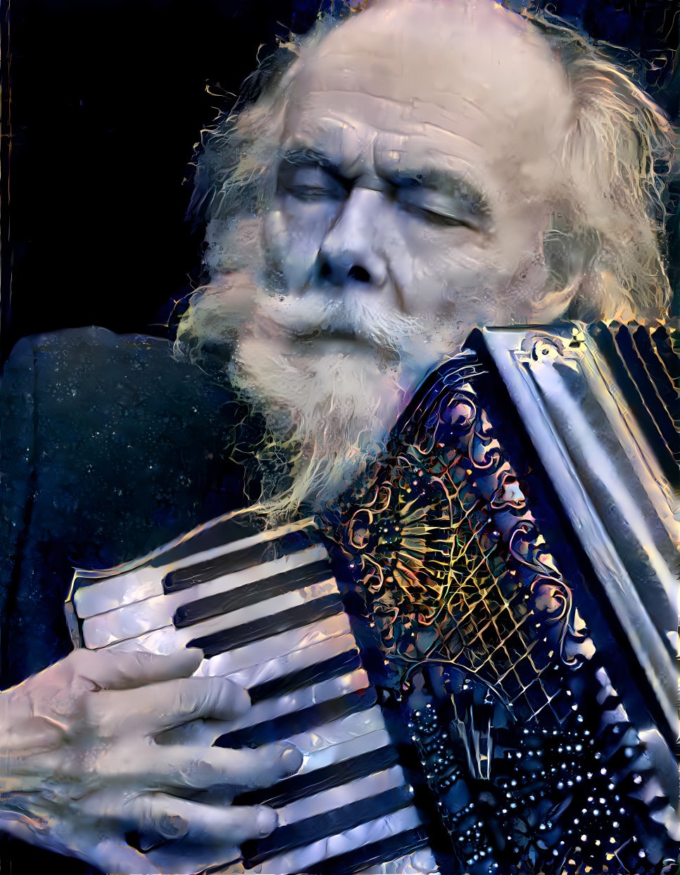 Garth Hudson and his Deep Dream Accordion 