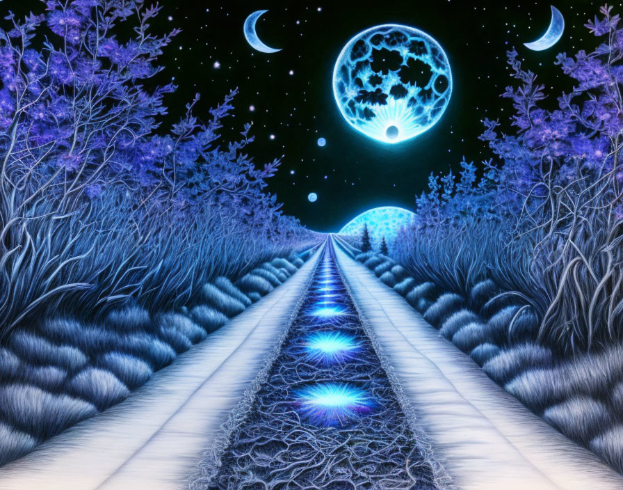 Path I walk through in the moonlight
