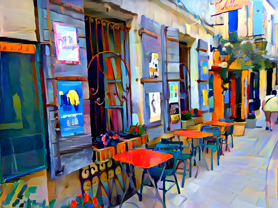 Colorful Paris Cafe