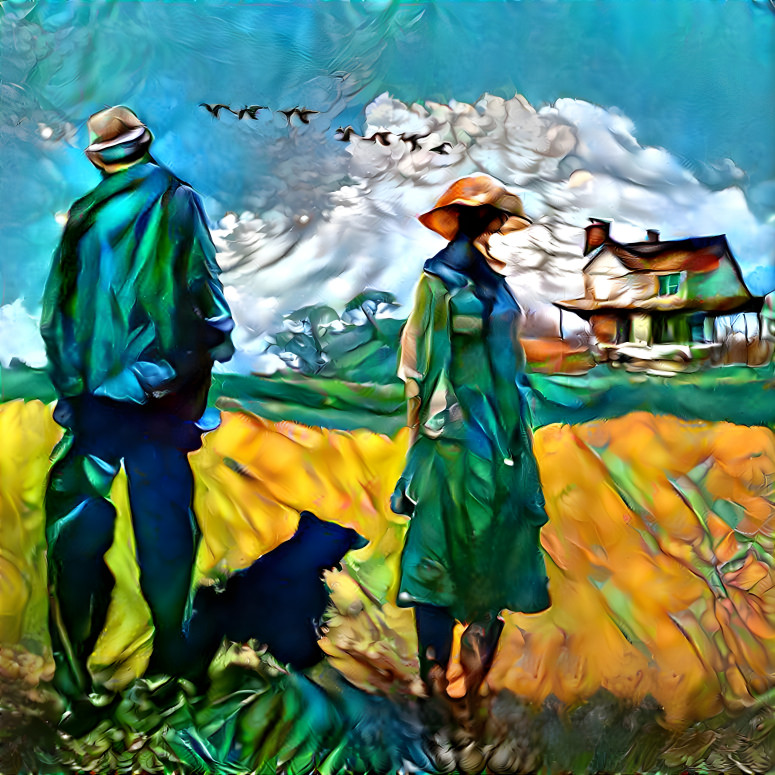 Leaving the Farm MidJourney & DeepDream