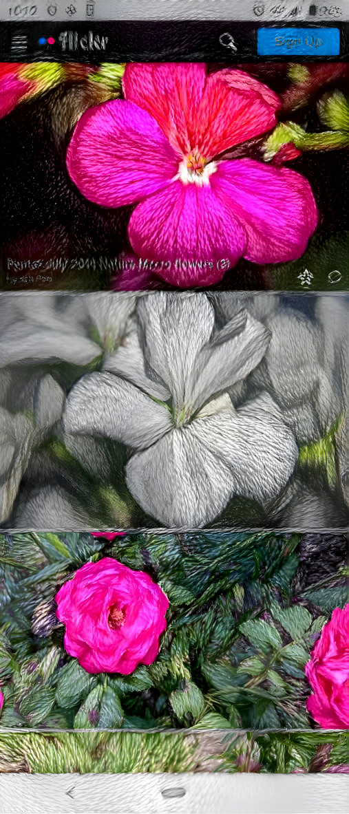 Embroidered flowers