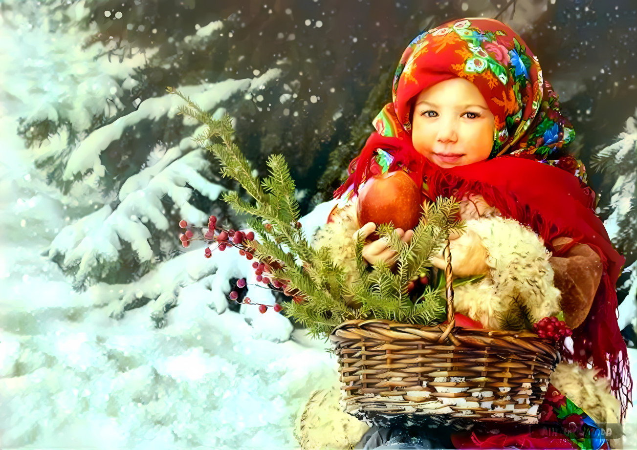 Children's winter photo session. 