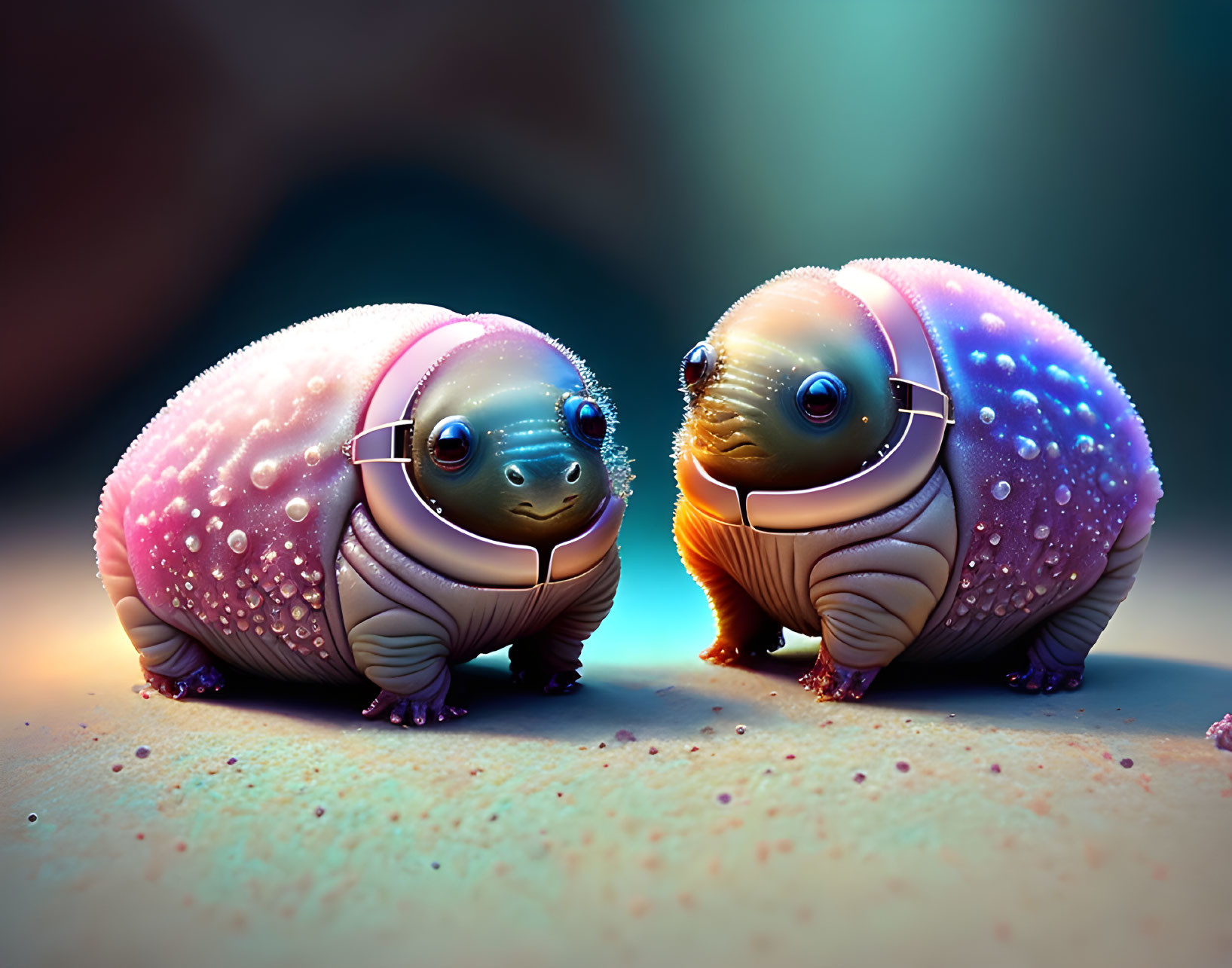 Colorful Cartoonish Creatures Resembling Tardigrades