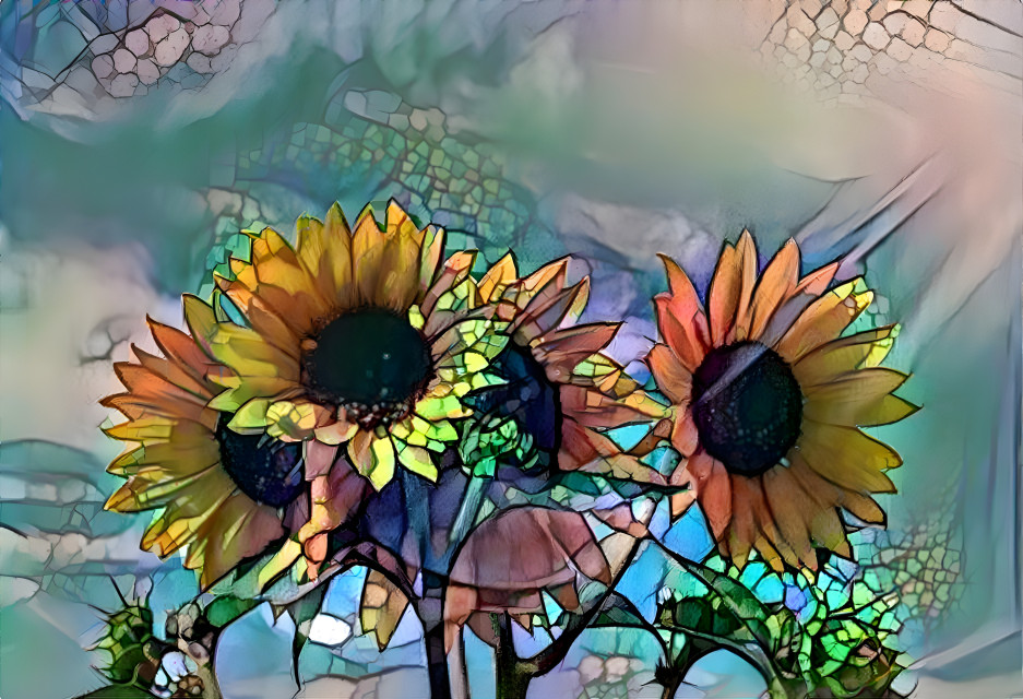 Sunflowers - mosaic 2