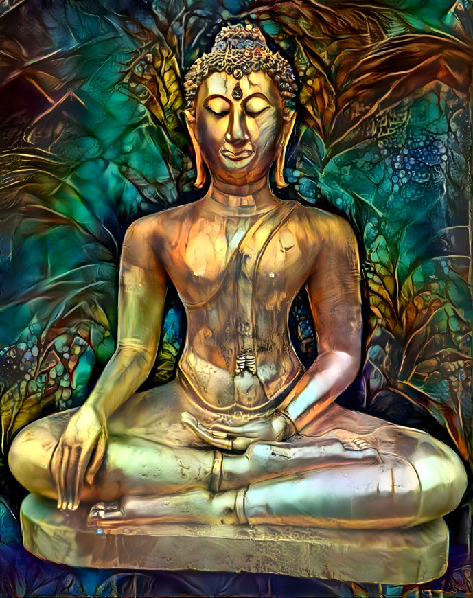 Sitting Golden Buddha - style #11