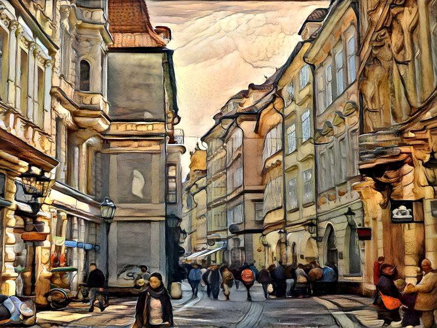 Prague street scene