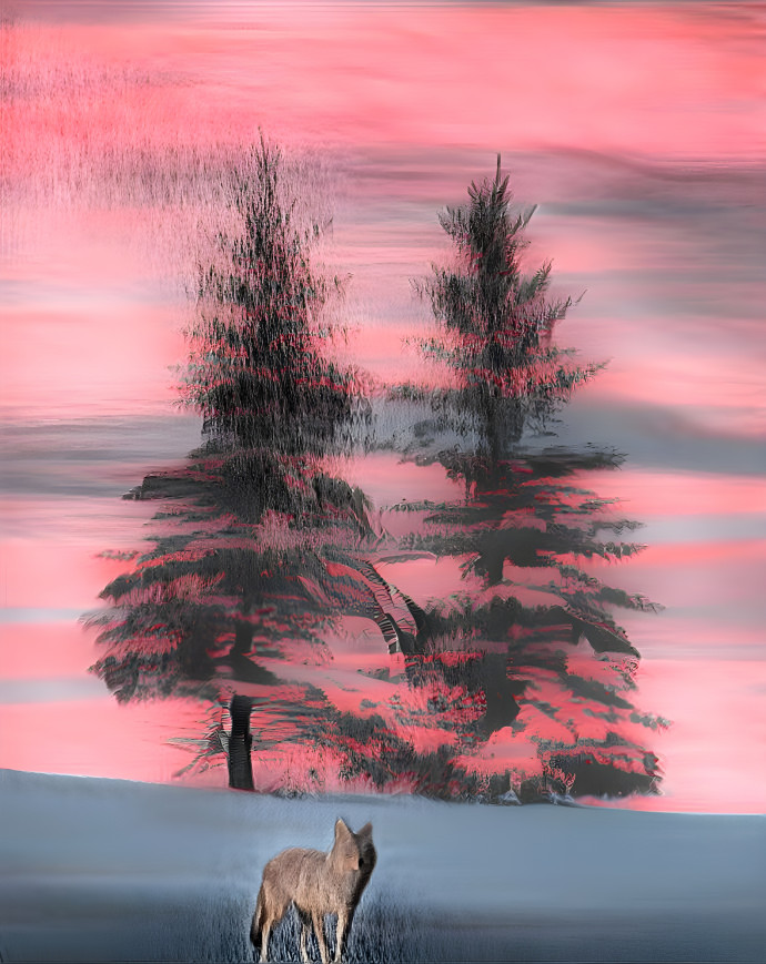 Coyote at sunset 