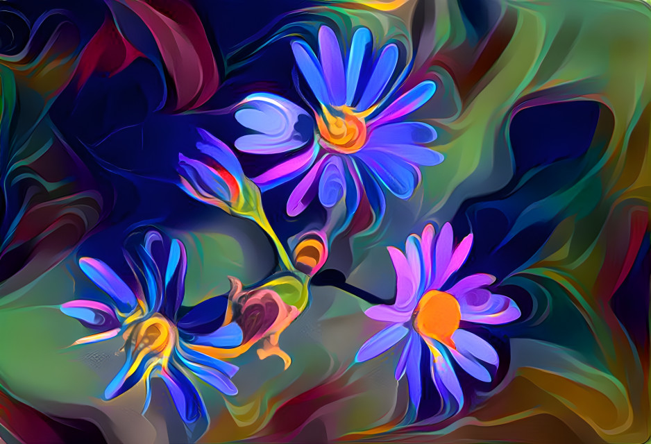 Flowers in Blue