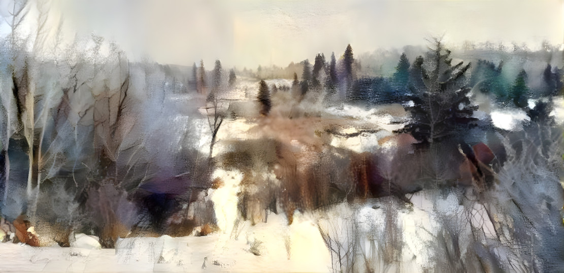 Winterscape - watercolor style