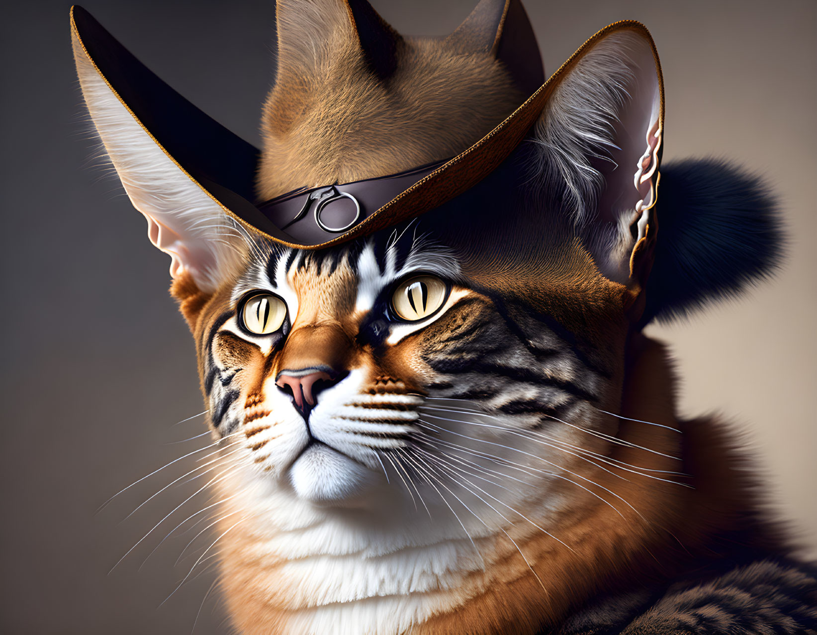 Detailed digital art of a cat in aviator cap with goggles