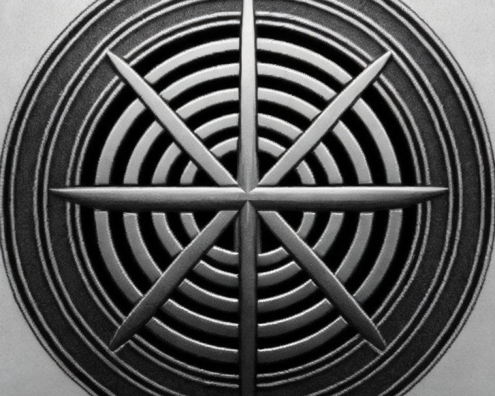 Circular Metallic Vent with Star-Shaped Design and Slatted Openings