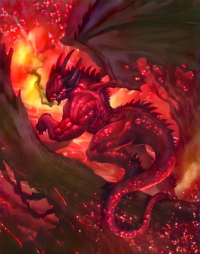 Red Rose Moonlight Dragon