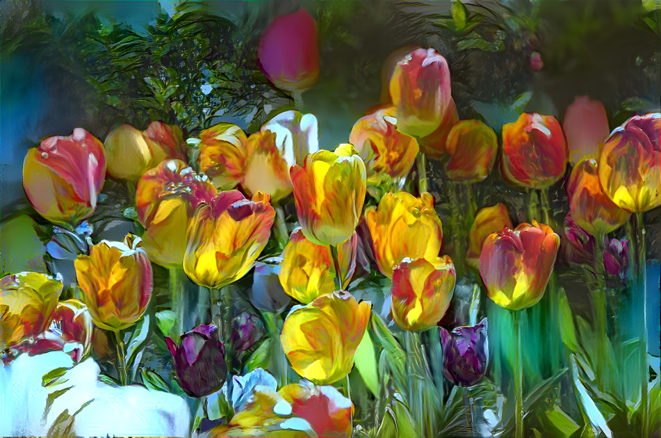 Moonlight Tulips