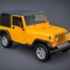 Detailed LEGO Yellow and Black Off-Road Vehicle Model with Silver Rims