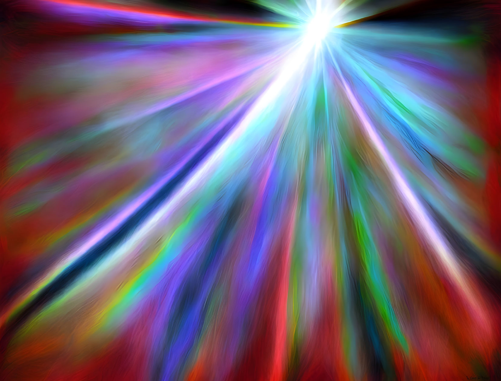 Colorful Abstract Artwork Featuring Luminous Explosion