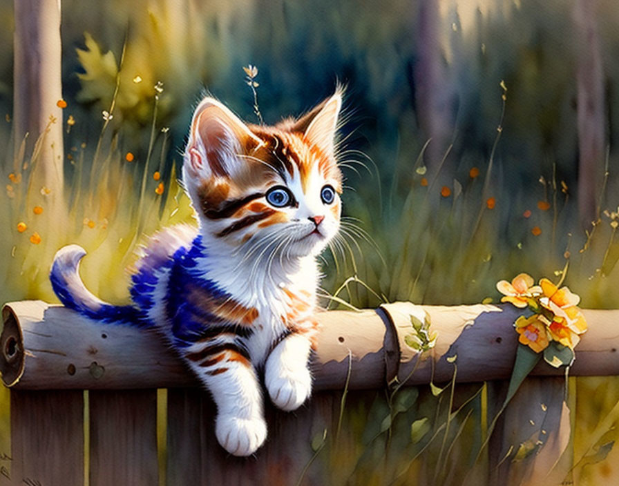 Kitten on a Fence