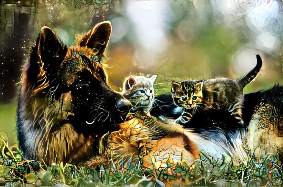 Police K9 with Kittens