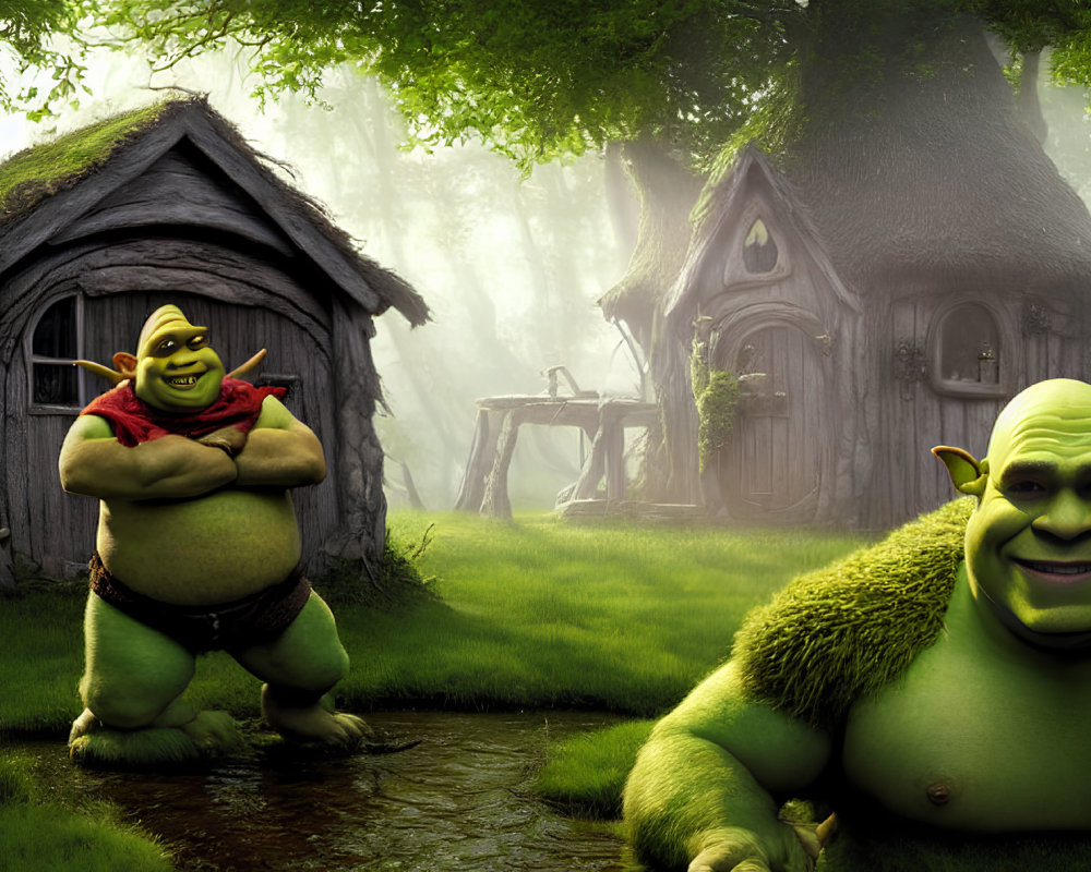 Magical Forest House with Shrek Smiling