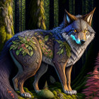 Detailed Fox Artwork in Enchanted Forest