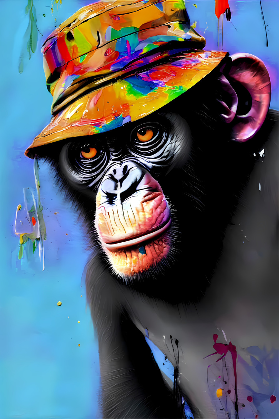 Ape with hat 1c