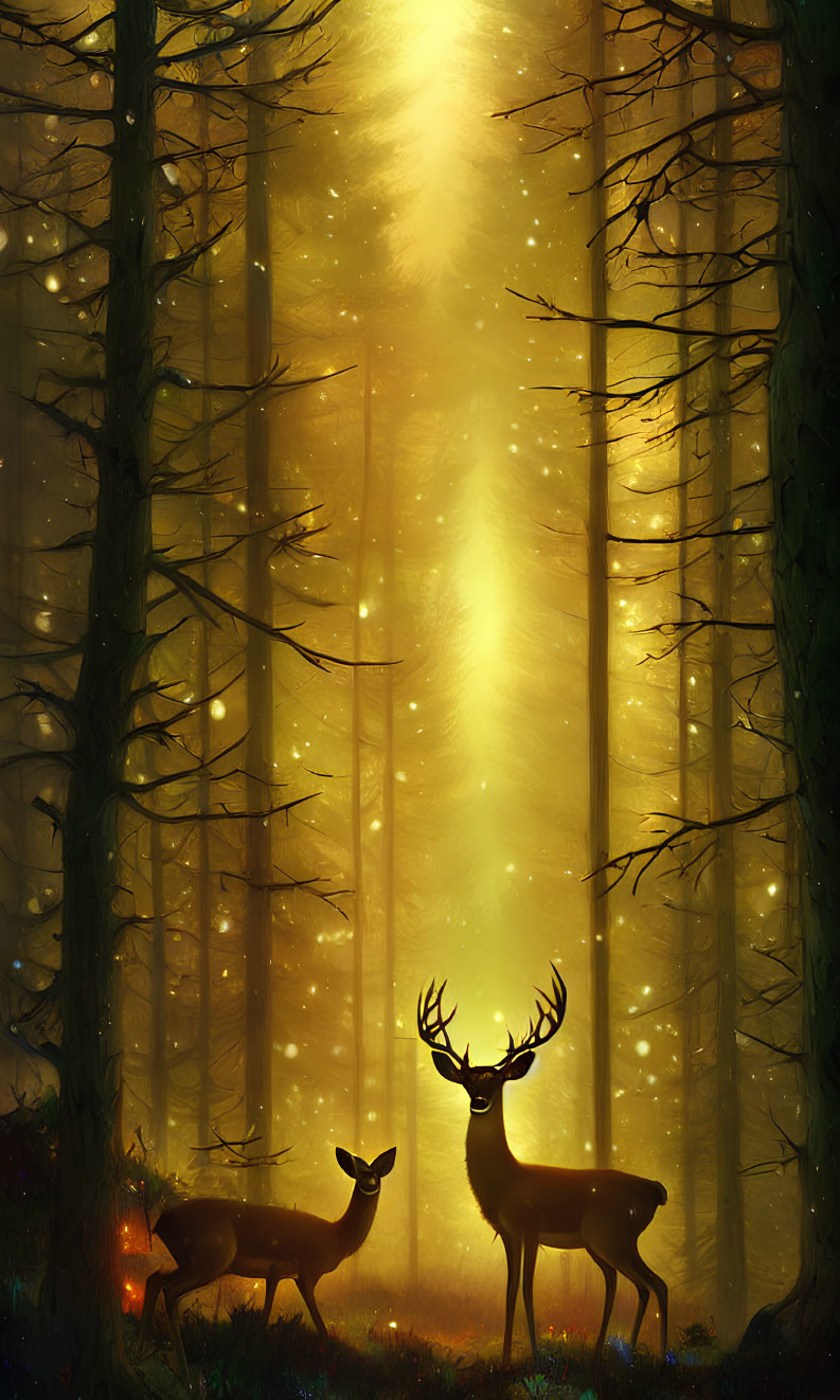 Deer in Winter forest (User derivat)