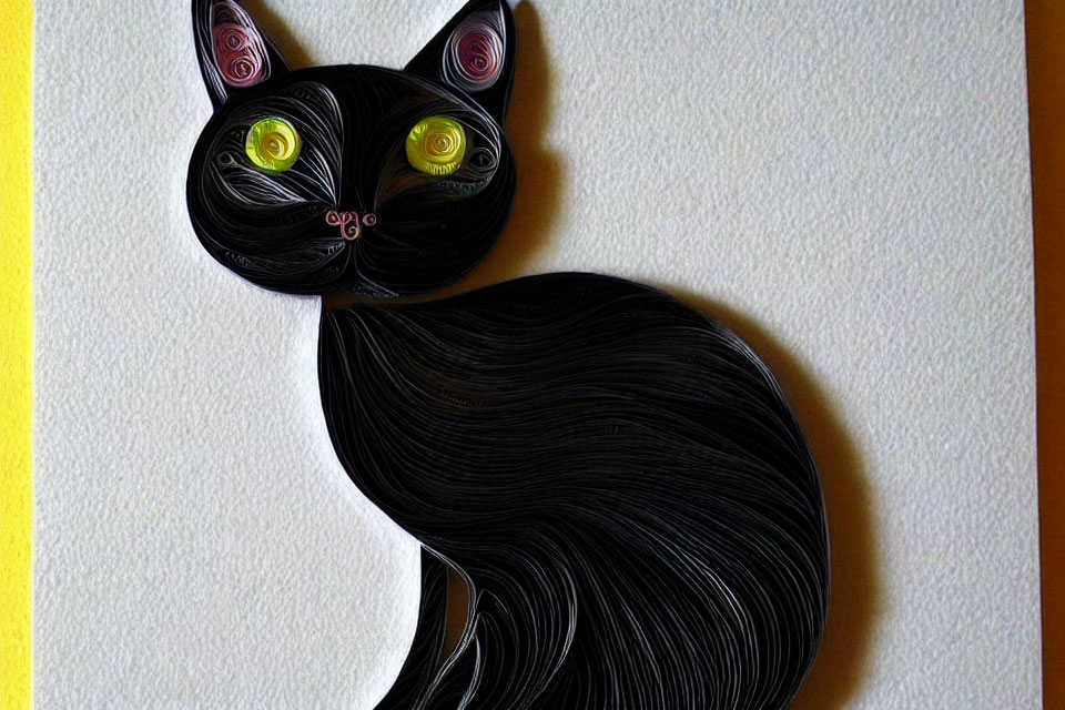 Detailed Cat quilling 