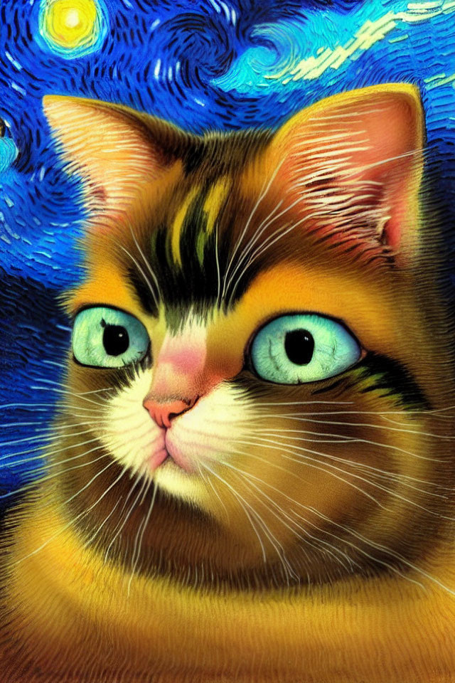 Van Gogh Cats Lisa Frank 1