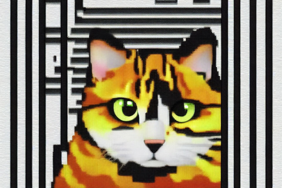 Detailed Cat pixel art 